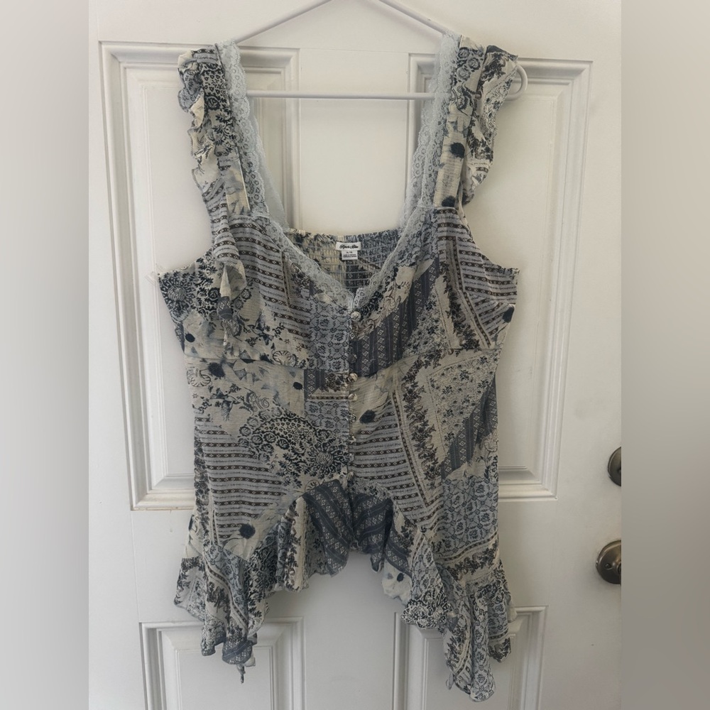 Anthropologie Patterned Sleeveless Top